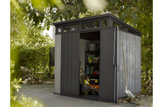 Abri de jardin Keter Résine - Brossium Monopente 77- 4,7M² - Gris