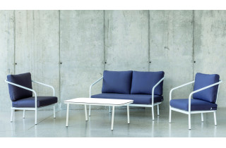 Salon de jardin ALEXIS 4 personnes HEVEA en aluminium et Dralon
