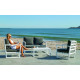 Salon de jardin ALPINE 4 personnes HEVEA en aluminium et Dralon