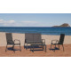 Salon de jardin AVALON 4 personnes HEVEA en aluminium et textilène