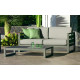 Salon de jardin COSMOS 4 personnes HEVEA en aluminium et Dralon