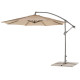 Ensemble table PALMA et fauteuils SION-2 6 personnes en aluminium et HPL avec parasol VIENA HEVEA