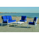 Salon de jardin ELIOT 5 personnes HEVEA en aluminium et Dralon