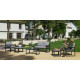 Salon de jardin PIAVE 4 personnes HEVEA en aluminium et Dralon