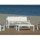Salon de jardin PIAVE 5 personnes HEVEA en aluminium et Dralon