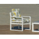 Salon de jardin PIAVE 5 personnes HEVEA en aluminium et Dralon