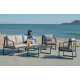 Salon de jardin SADEM 5 personnes HEVEA en aluminium et Dralon