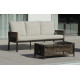 Salon de jardin HAVANA 5 personnes HEVEA en aluminium et corde