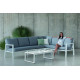 Salon de jardin HUBLOT 6 personnes HEVEA en aluminium et Dralon
