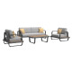 Salon de jardin design bas Darwin ProLoisirs 4 personnes en aluminium