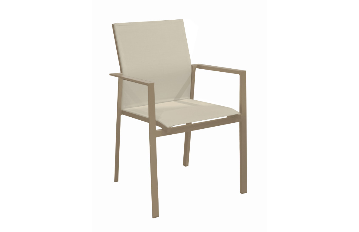 Fauteuil Delia ProLoisirs empilable en aluminium