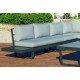 Salon de jardin LOIRA 6 personnes HEVEA en aluminium et HPL