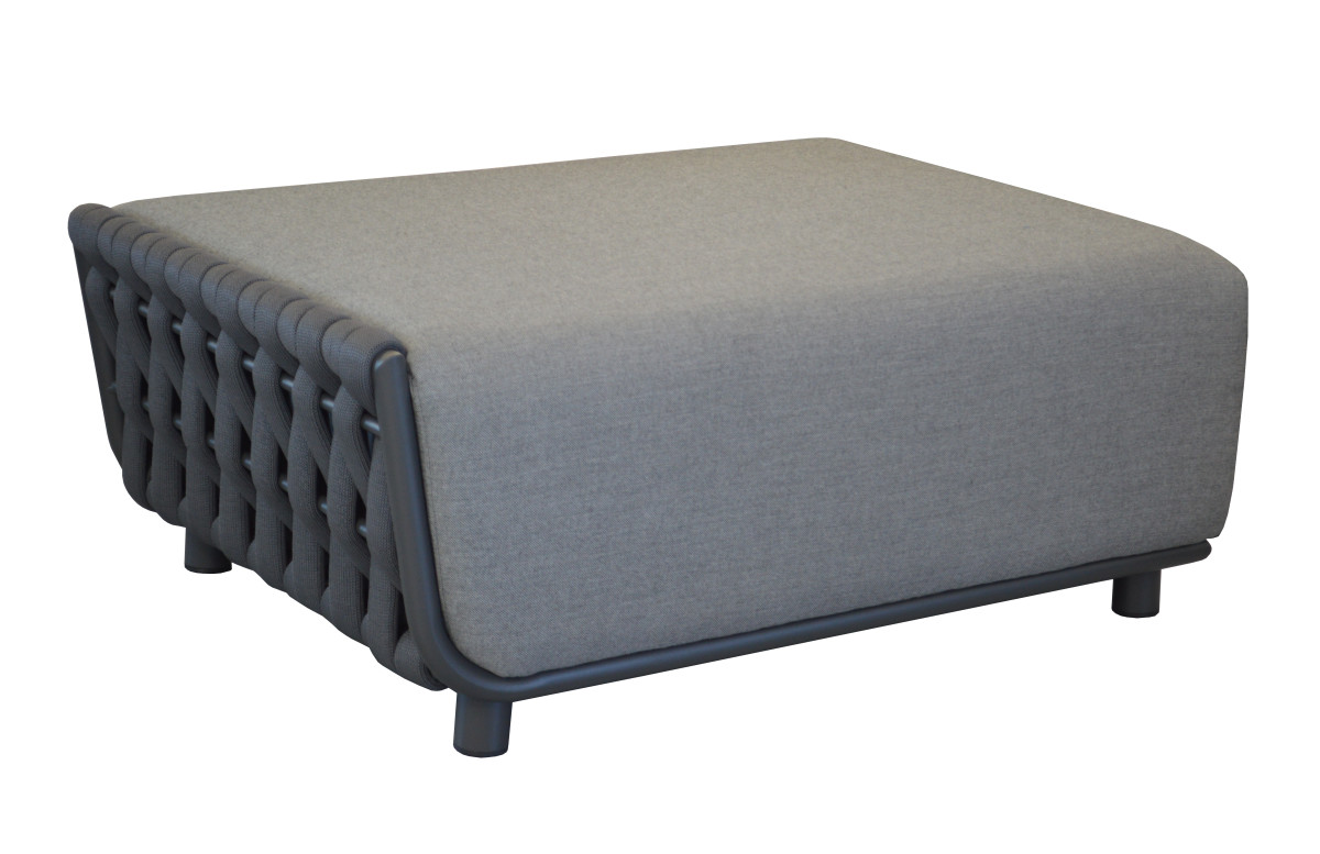 Tabouret Hug Océo en aluminium et cordage
