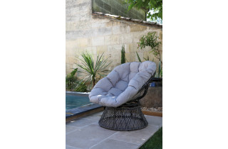 Fauteuil lounge Idylle Alizé en acier