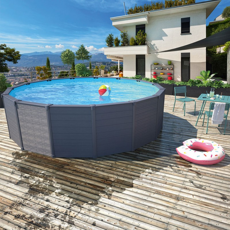 Piscine tubulaire ronde INTEX Graphite 4,78x1,24m