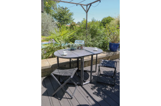 Salon de jardin design bas Balcon ProLoisirs pliant 2/4 personnes en aluminium