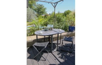 Salon de jardin design bas Balcon ProLoisirs pliant 2/4 personnes en aluminium