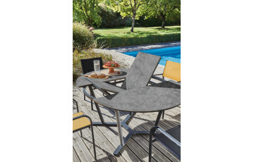 Table extensible Valenza Alizé 6/8 personnes en aluminium