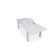 Table extensible salon de jardin CAMELIA 220/300x110 HEVEA en aluminium