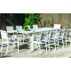 Table extensible salon de jardin CAMELIA 220/300x110 HEVEA en aluminium