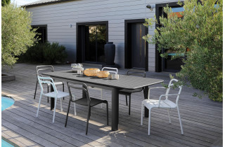 Table extensible Eos ProLoisirs 8/12 personnes en aluminium