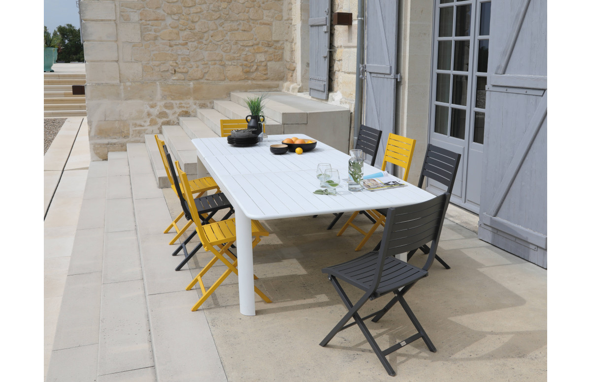 Table extensible Eos ProLoisirs 8/12 personnes en aluminium