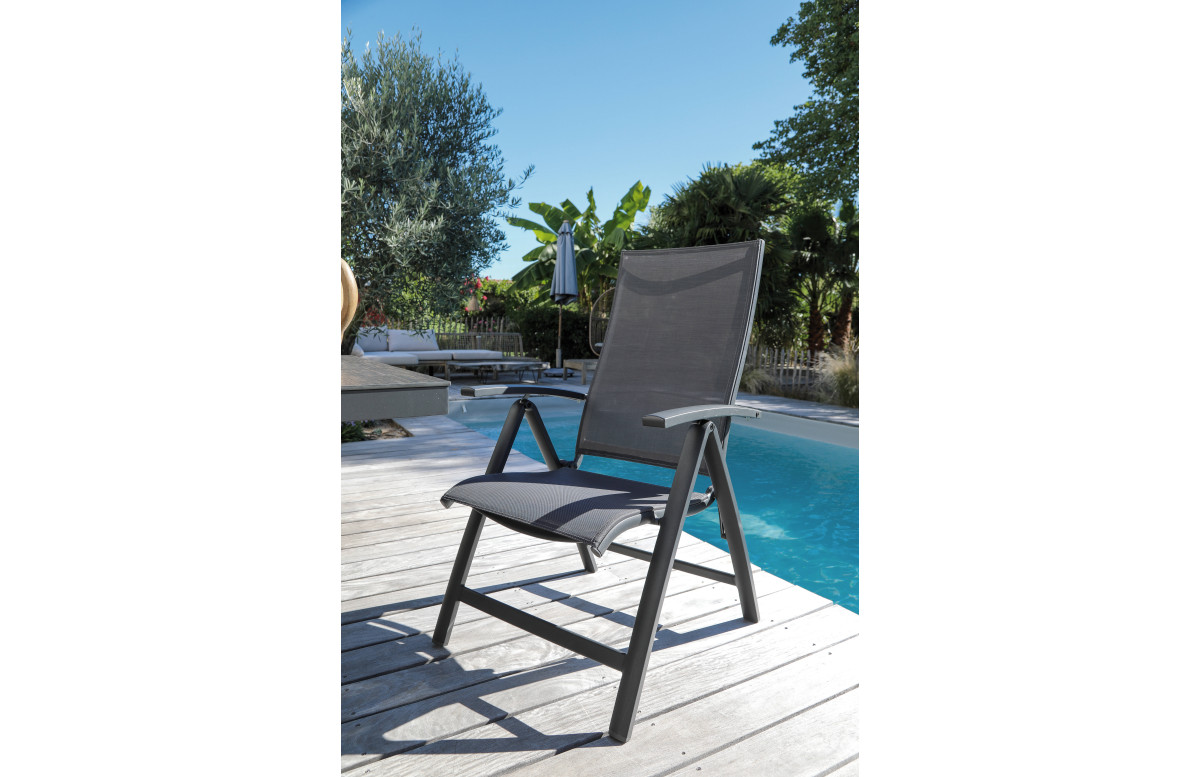 Fauteuil Mutiposition Elegance ProLoisirs pliant en aluminium