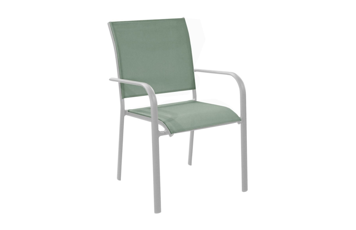 Fauteuil Elegance ProLoisirs empilable en aluminium