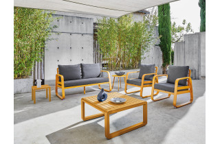 Salon de jardin bas Tonio ProLoisirs 2/3 personnes en aluminium