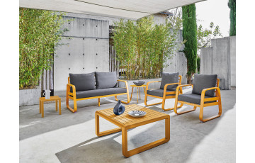 Salon de jardin bas Tonio ProLoisirs 2/3 personnes en aluminium