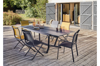 Table extensible Galleo ProLoisirs 6/10 personnes en aluminium