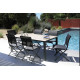 Table extensible Stoneo ProLoisirs 6 personnes en aluminium et céramique