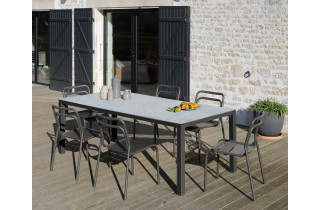 Table extensible Stoneo ProLoisirs 6/8 personnes en aluminium et céramique