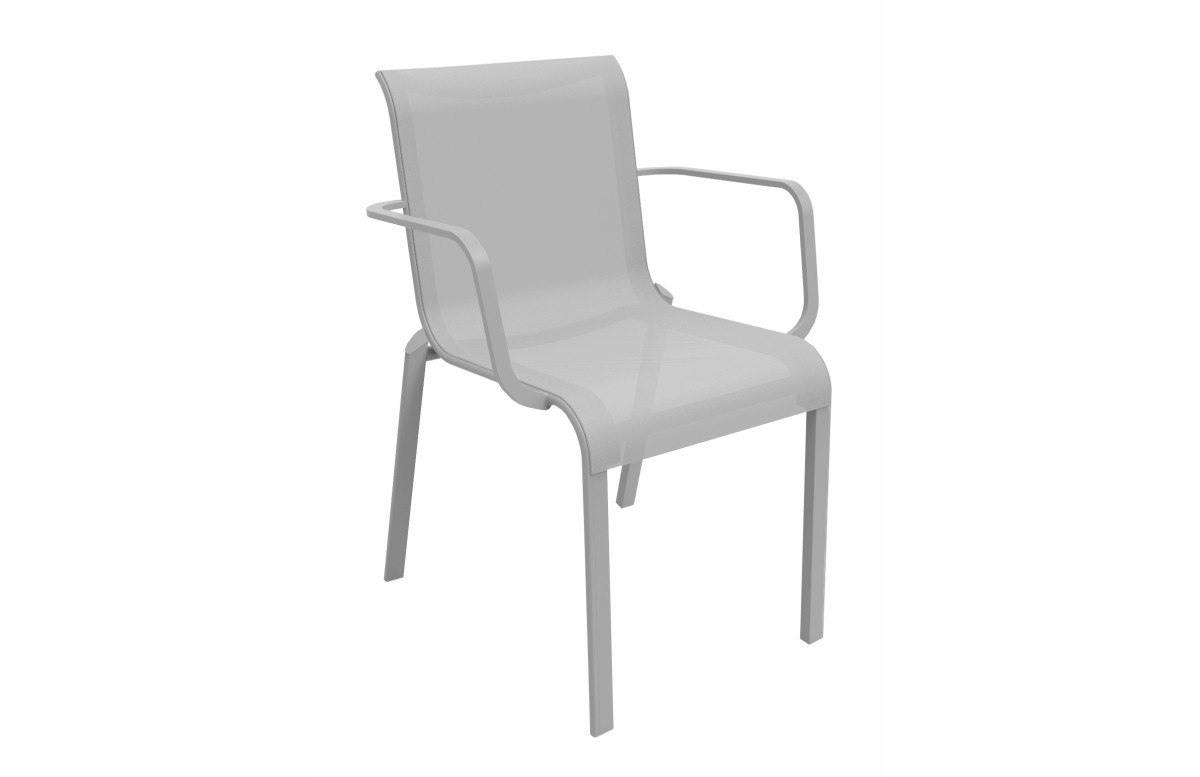 Fauteuil Cauro Océo empilable en aluminium