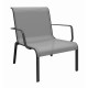 Fauteuil Lounge Cauro Océo empilable en aluminium