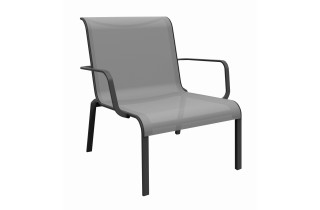 Fauteuil Lounge Cauro Océo empilable en aluminium