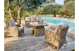 Salon de jardin design bas Lila ProLoisirs 4/5 personnes en aluminium