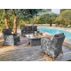 Salon de jardin design bas Lila ProLoisirs 4/5 personnes en aluminium