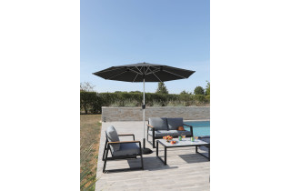 Parasol inclinable 300 Océo déperlant en aluminium et Novasun 280gr UV50+