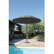 Parasol rond inclinable Pagode Alizé déperlant en aluminium