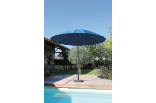 Parasol rond inclinable Pagode Alizé déperlant en aluminium