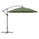 Parasol de jardin rond déporté inclinable en aluminium et polyester - Alizé