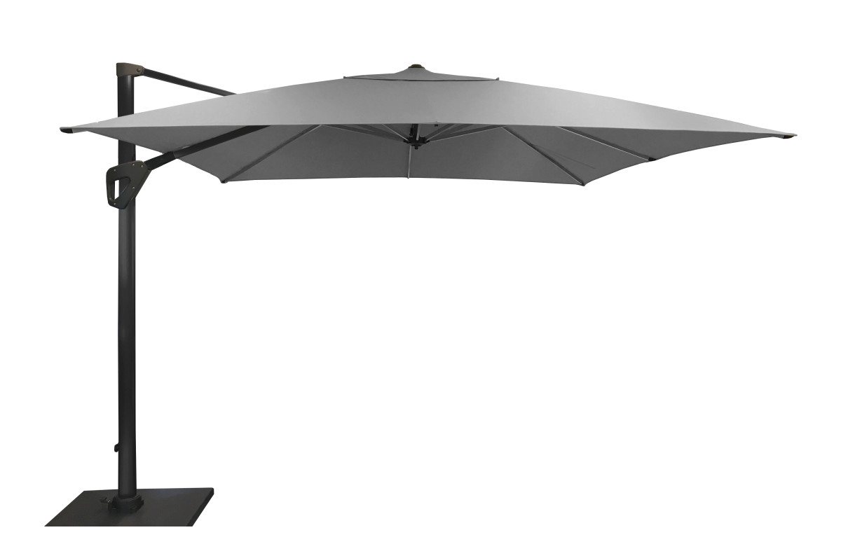 Parasol déporté 3X3 Elios Océo déperlant en aluminium et Novasun 280gr UV50+