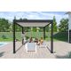 Pergola bioclimatique autoportée Ombréa en aluminium 3x4 M