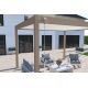 Pergola bioclimatique autoportée Ombréa en aluminium 3x4 M