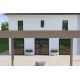 Pergola bioclimatique autoportée Ombréa en aluminium 3x4 M