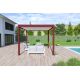 Pergola bioclimatique autoportée Ombréa en aluminium 3x4 M