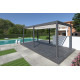 Pergola bioclimatique autoportée Ombréa en aluminium 3x6 M