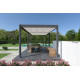 Pergola bioclimatique autoportée Ombréa en aluminium 3x6 M