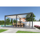 Pergola bioclimatique autoportée Ombréa en aluminium 3x6 M